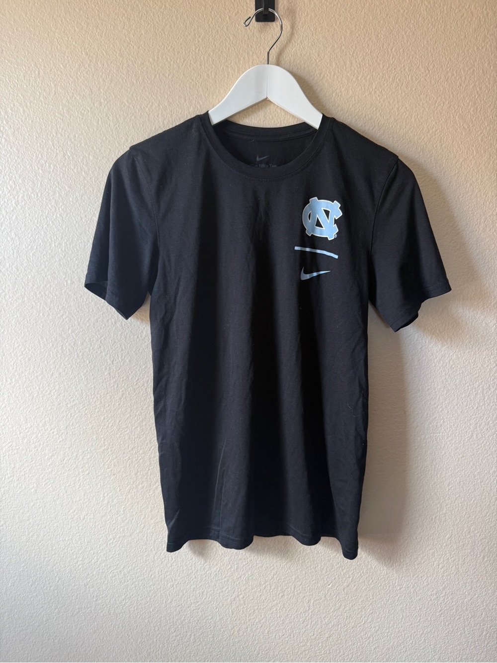 Nike Black T-Shirt with Light Blue UNC Logo